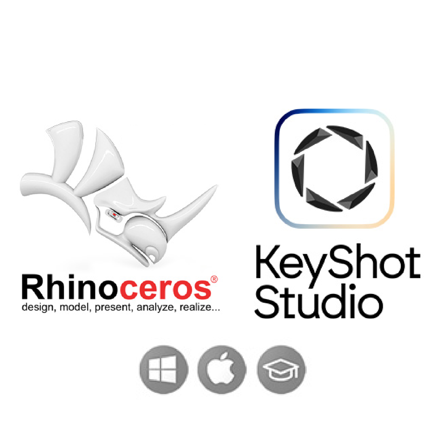 [교육용 세트] Rhino 8 (영구) + KeyShot Studio (1년)