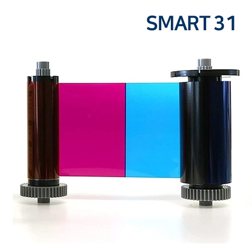 SMART31 카드프린터 칼라리본 YMCKO SMART-31S SMART-31D 카드발급기