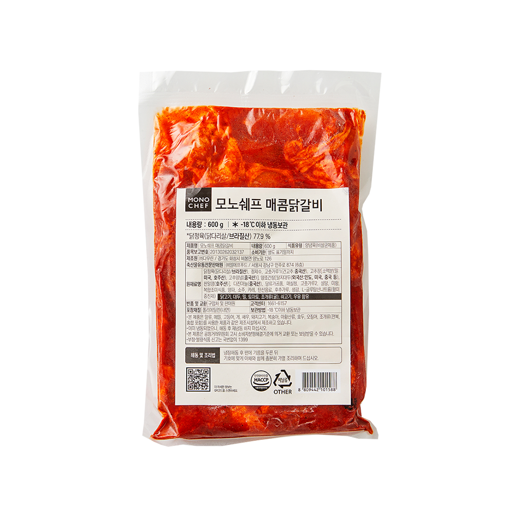 (단종)[모노쉐프] 매콤닭갈비 600g