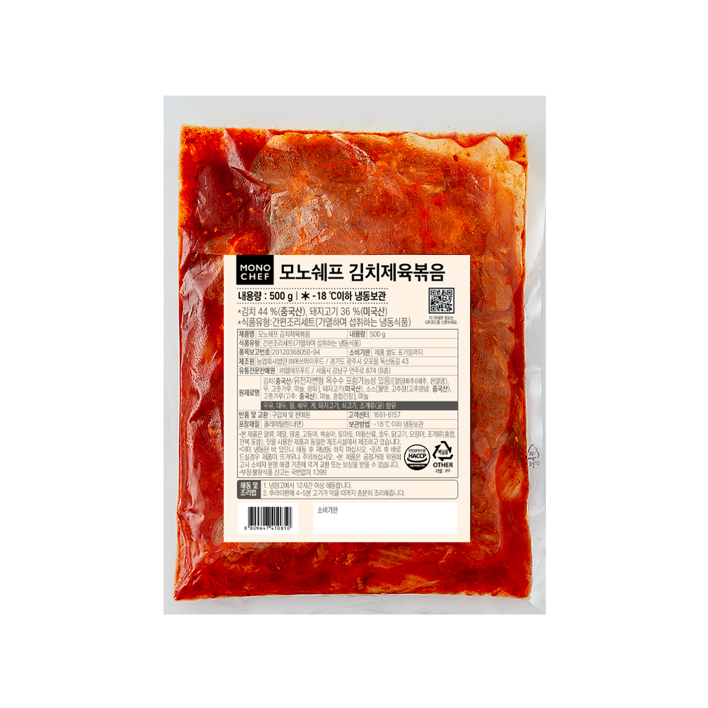 [모노쉐프] 김치제육볶음 500g