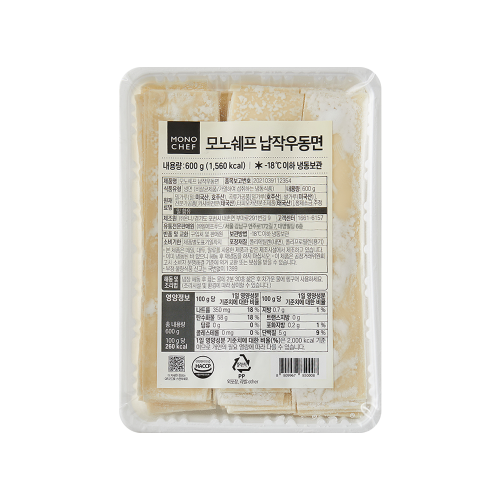 [모노쉐프] 납작우동면 600g