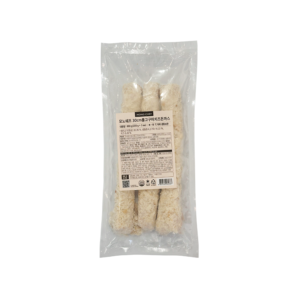 [모노쉐프] 30cm롱고구마치즈돈까스 660g(20g*3ea)