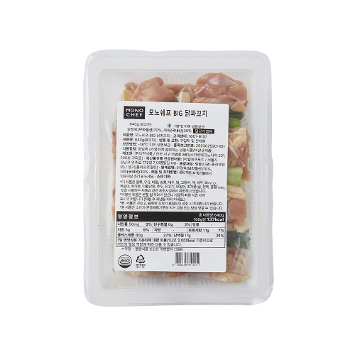 [모노쉐프] BIG닭파꼬치 640g(80g*8ea)