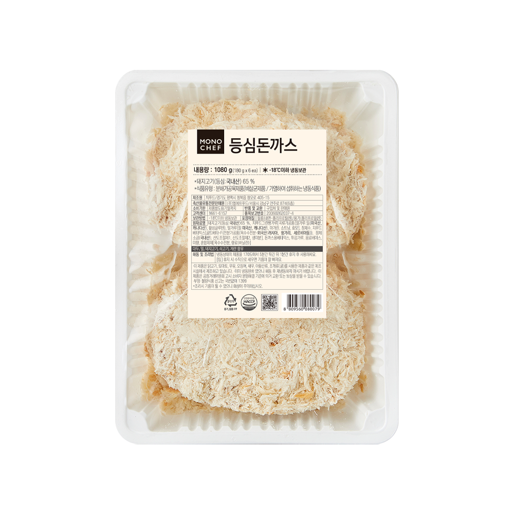 [모노쉐프] 등심돈까스 1080g(180g*6ea)