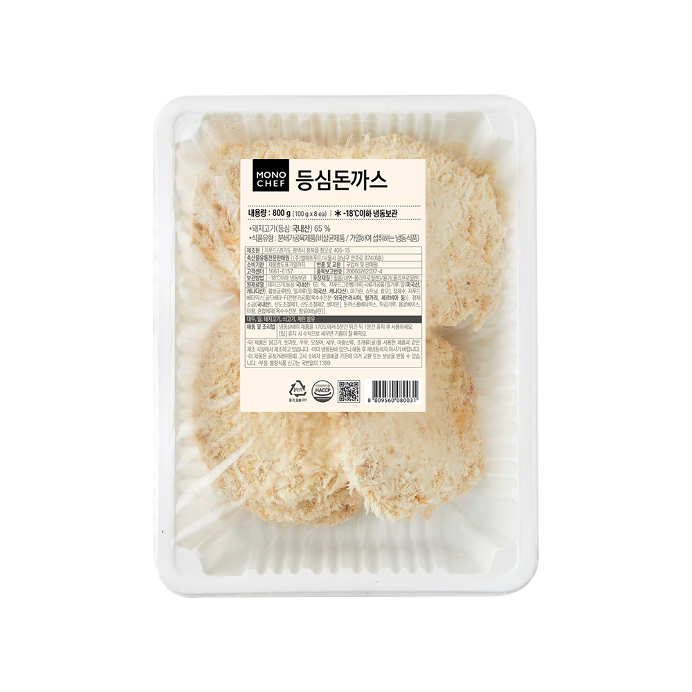 [모노쉐프] 등심돈까스 800g(100g*8ea)