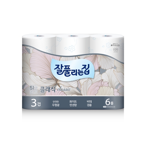 [회원특가+SH] 잘집 더도톰 클래식 27m3겹6롤 화장지