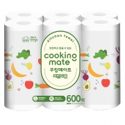 [무료배송] [회원특가] 천연펄프 쿠킹메이트 키친타올 100매6롤