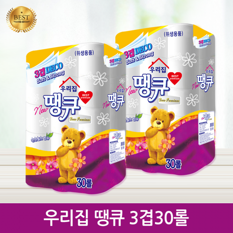 [회원특가+SG] 우리집 땡큐 15m 3겹30롤 화장지 휴지