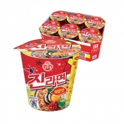 [무료배송] [회원특가] 오뚜기 진라면 매운맛 소컵 6입 컵라면