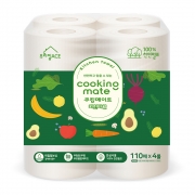 [무료배송] [회원특가] 우리집 쿠킹메이트 110매*4롤 키친타올