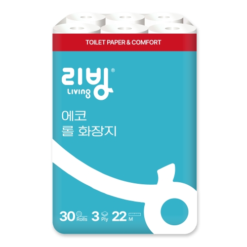 [회원특가+SH] 삼정펄프 리빙 에코롤 화장지 3겹22M 30롤