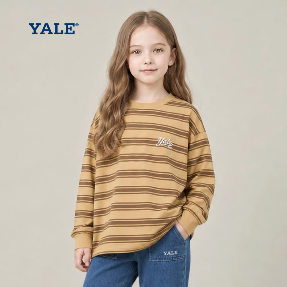 [YALE] 멀티 믹스 스트라이프 티셔츠 A6F021