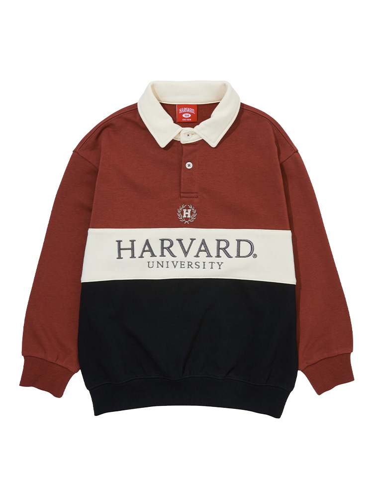 [HARVARD] 에센셜 컬러블럭 맨투맨 B6F015