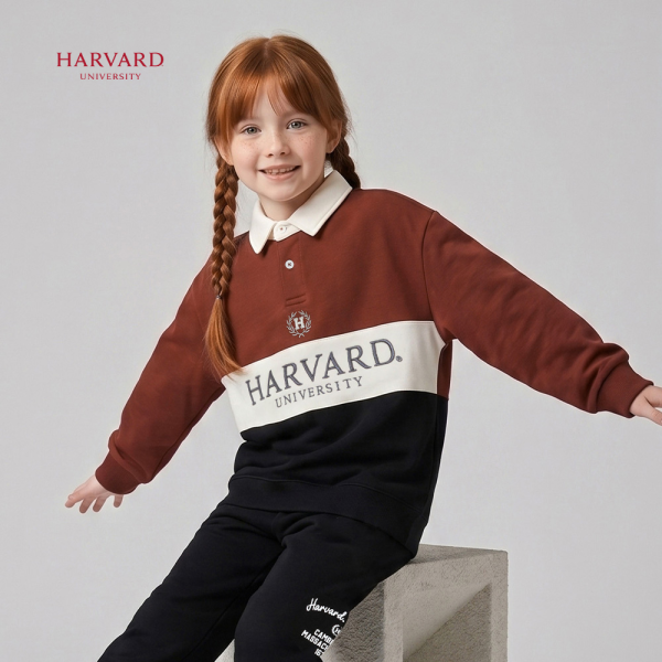 [HARVARD] 에센셜 컬러블럭 맨투맨 B6F015