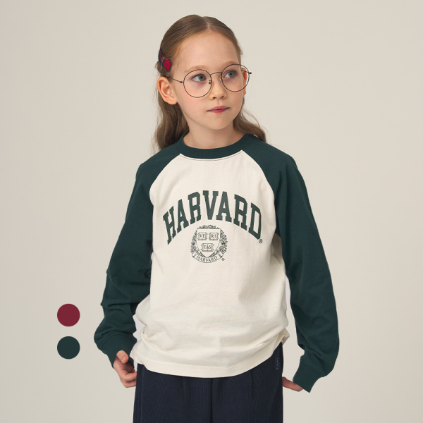 [HARVARD] 컬러 배색 롱 슬리브 B5F005