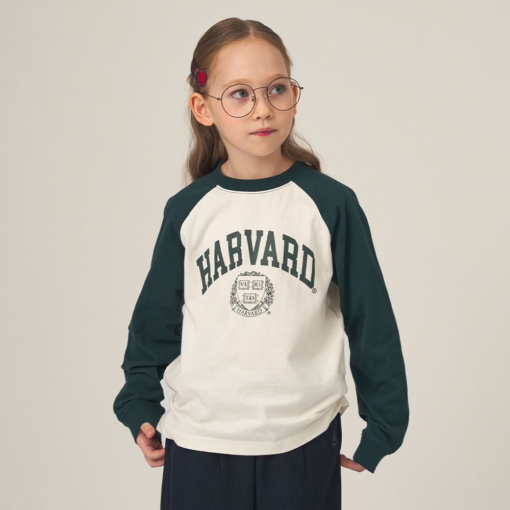 [HARVARD] 컬러 배색 롱 슬리브 B5F005