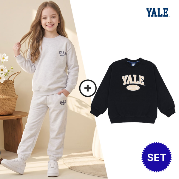 예일키즈 스몰로고 상하복 + 맨투맨 SET