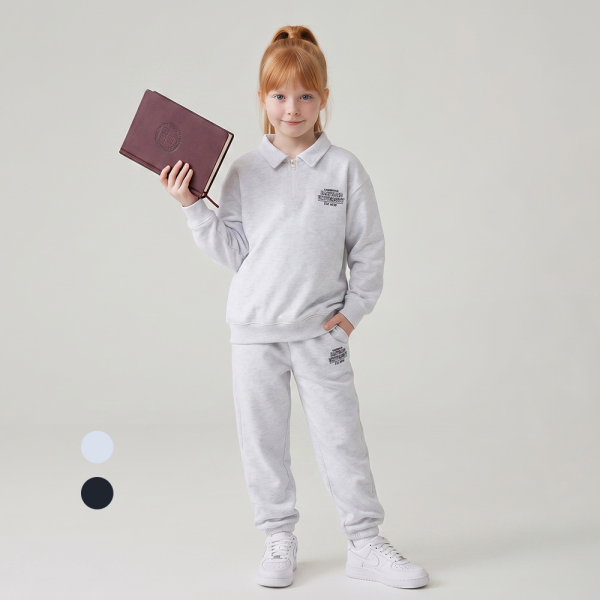 반집업 카라 로고 셋업 B6F012