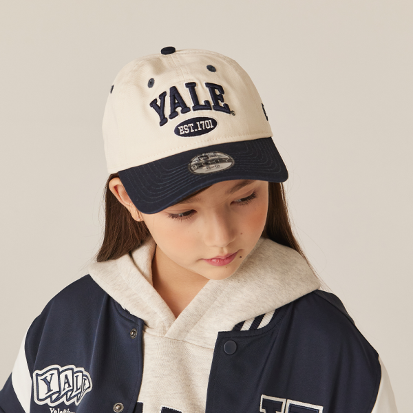 예일키즈X뉴에라 예일 아치 로고 배색 볼캡 NYFCA-33227 L/BEIGE