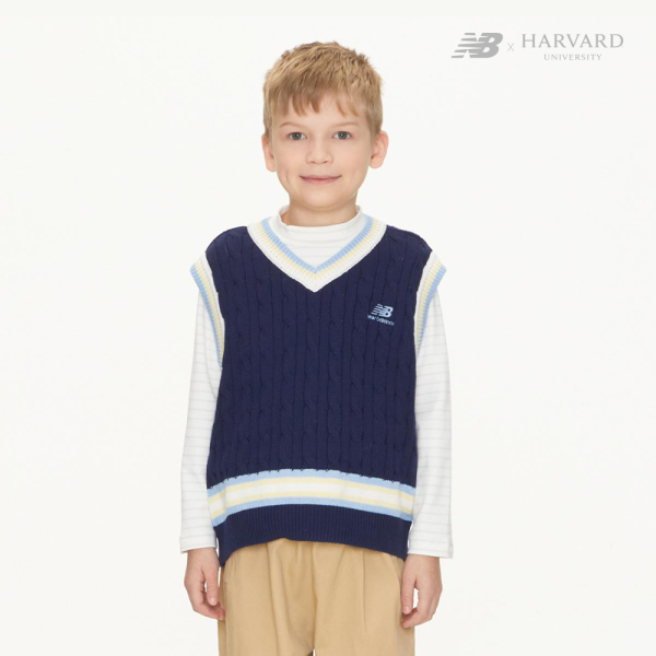 [HARVARD X NB KIDS] 스웨터 조끼 NAVY NK9HD1701U