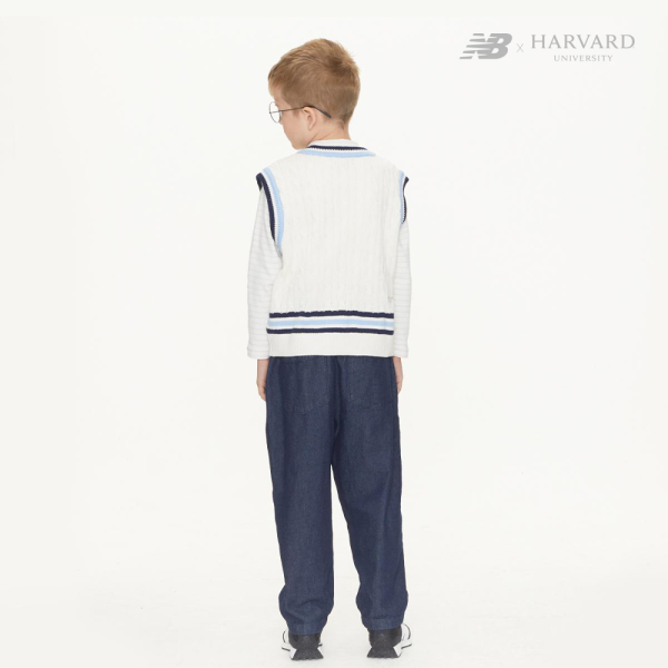 [HARVARD X NB KIDS] 스웨터 조끼 OATMEAL MELANGE NK9HD1701U