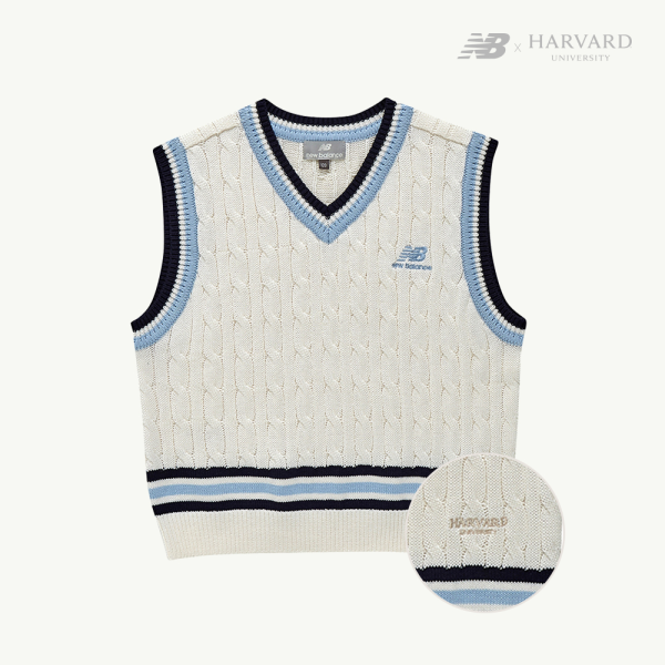[HARVARD X NB KIDS] 스웨터 조끼 OATMEAL MELANGE NK9HD1701U
