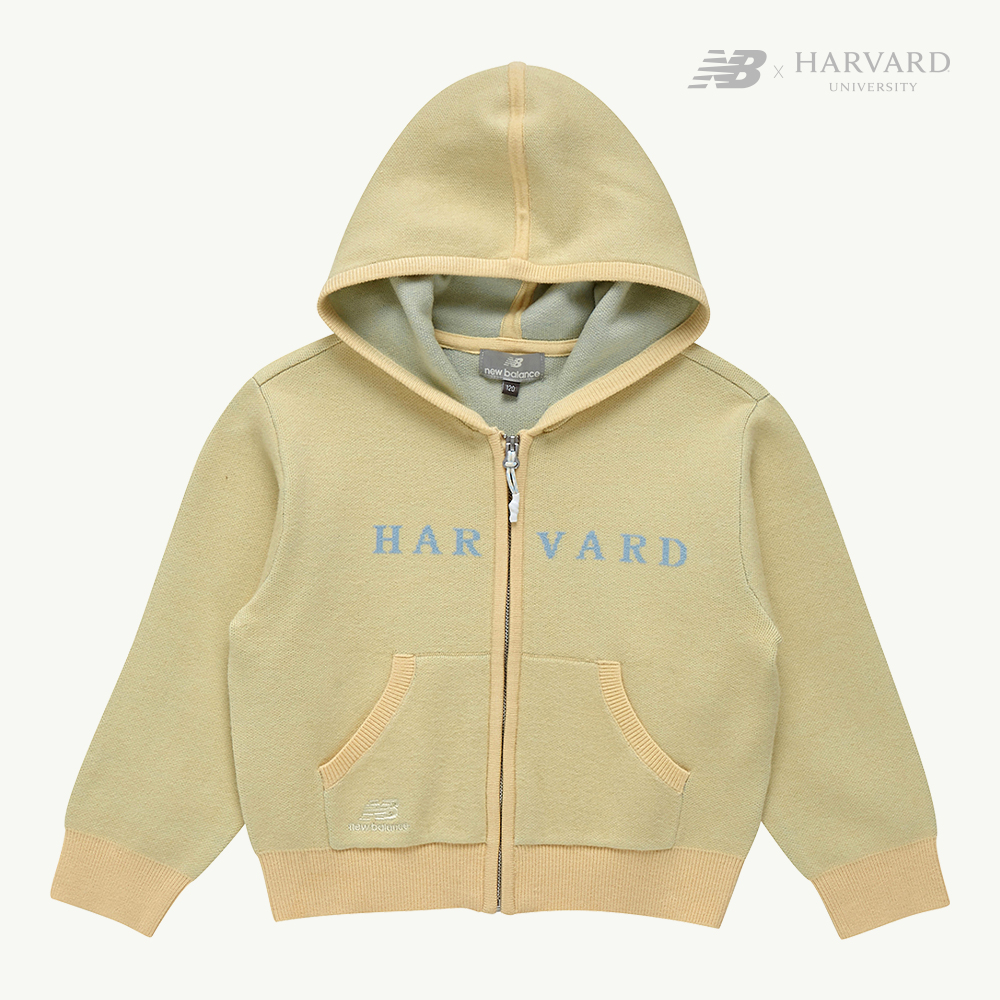 [HARVARD X NB KIDS] 스웨트 후드집업 LIGHT YELLOW NK9DD1703U