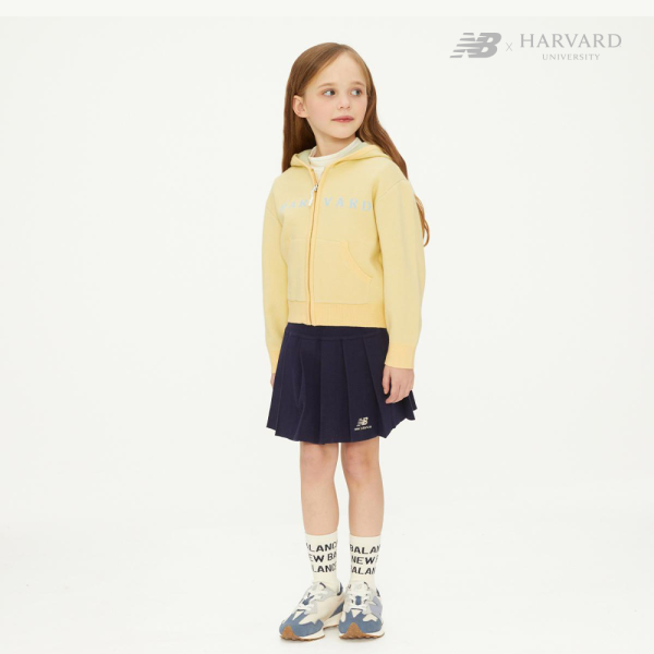 [HARVARD X NB KIDS] 스웨트 후드집업 LIGHT YELLOW NK9DD1703U