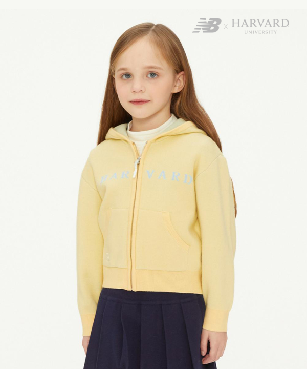 [HARVARD X NB KIDS] 스웨트 후드집업 LIGHT YELLOW NK9DD1703U