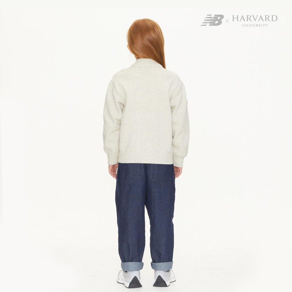 [HARVARD X NB KIDS] 스웨터 집업 OATMEAL MELANGE NK9DD1704U