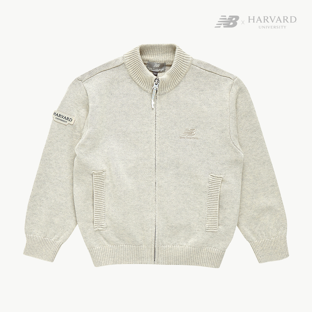 [HARVARD X NB KIDS] 스웨터 집업 OATMEAL MELANGE NK9DD1704U