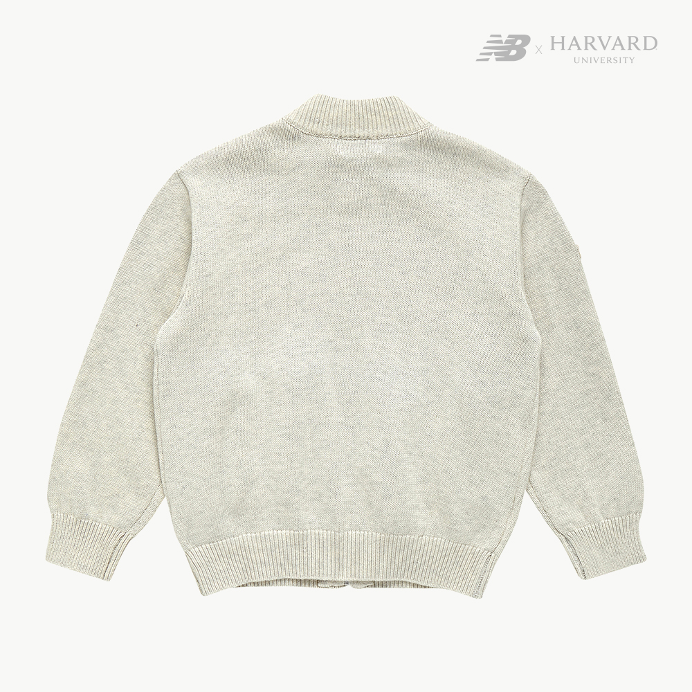 [HARVARD X NB KIDS] 스웨터 집업 OATMEAL MELANGE NK9DD1704U