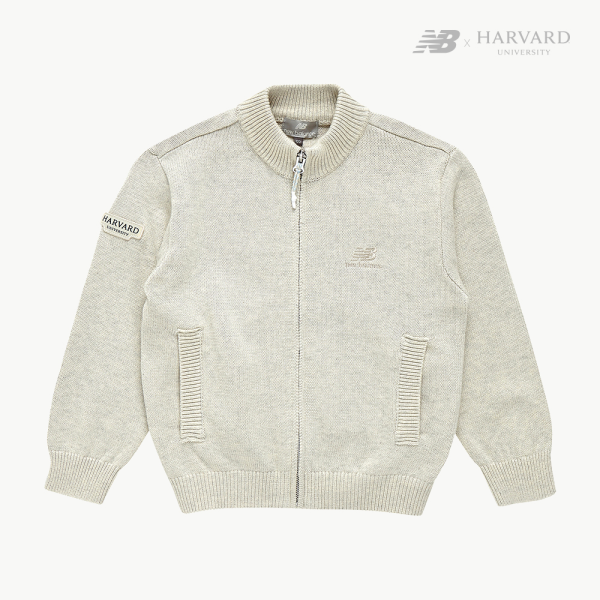 [HARVARD X NB KIDS] 스웨터 집업 OATMEAL MELANGE NK9DD1704U