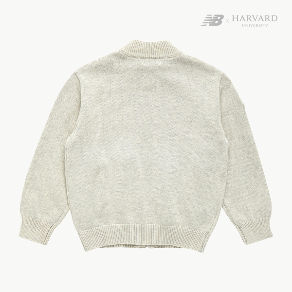 [HARVARD X NB KIDS] 스웨터 집업 OATMEAL MELANGE NK9DD1704U