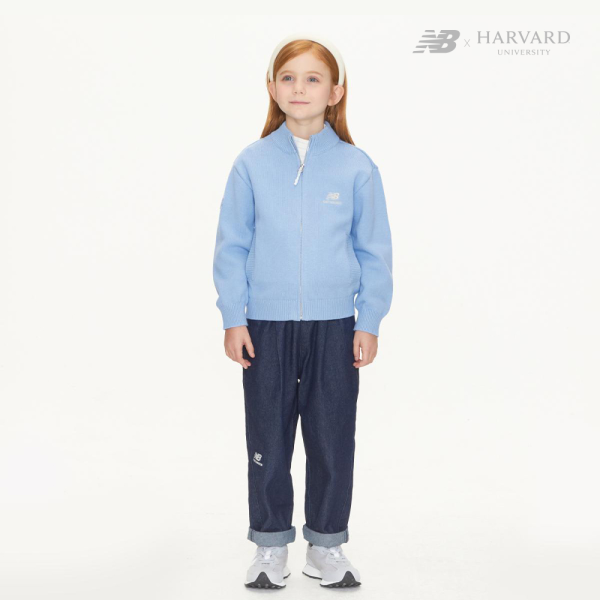 [HARVARD X NB KIDS] 스웨터 집업 LIGHT BLUE NK9DD1704U