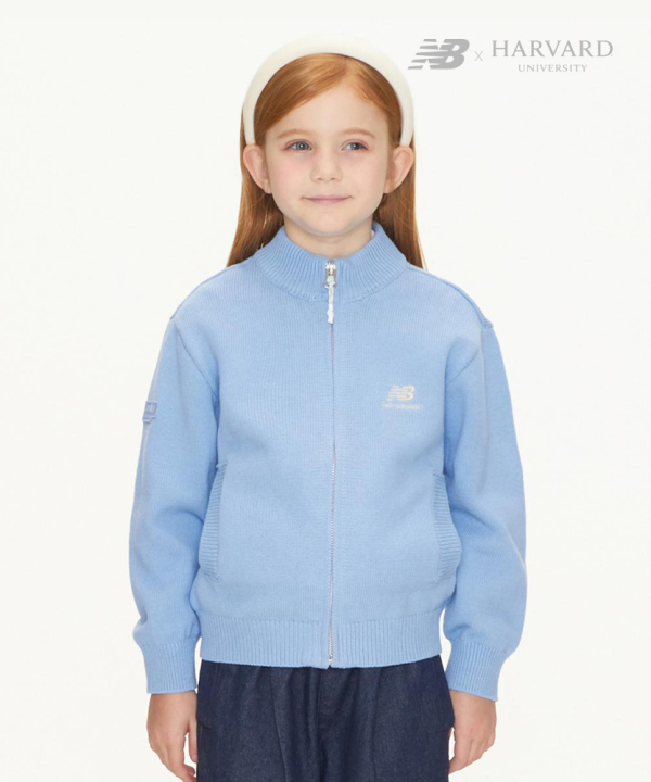 [HARVARD X NB KIDS] 스웨터 집업 LIGHT BLUE NK9DD1704U