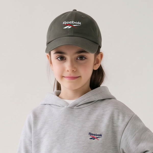 리복키즈 베이지 로고 볼캡 RKCCBCF51077