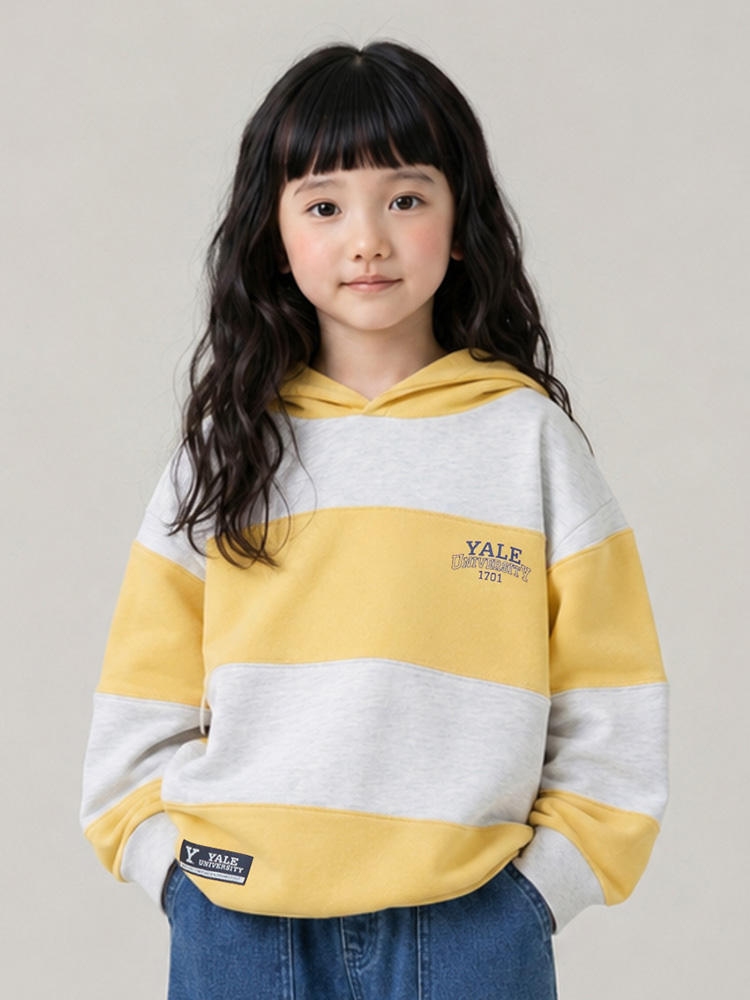 예일 절개 스트라이프 후디 A6F004