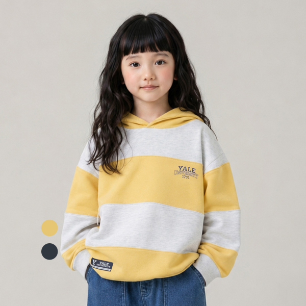 예일 절개 스트라이프 후디 A6F004