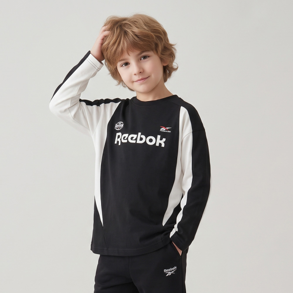 리복키즈 컬러블럭 매쉬 티셔츠 RKCCLSF31090