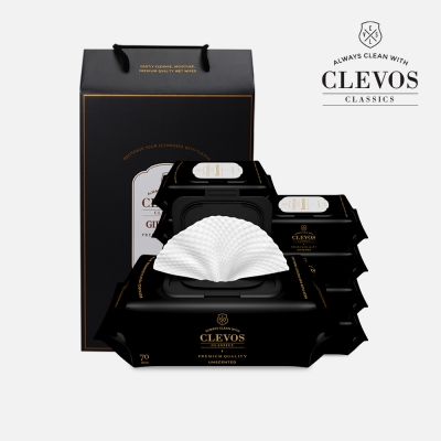 두툼한 아기물티슈 에센셜 선물세트 70매/8팩/캡형