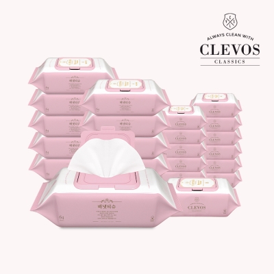 두툼한 아기물티슈 배냇티슈 캡형 64매 10팩 + 휴대캡형 20매 12팩