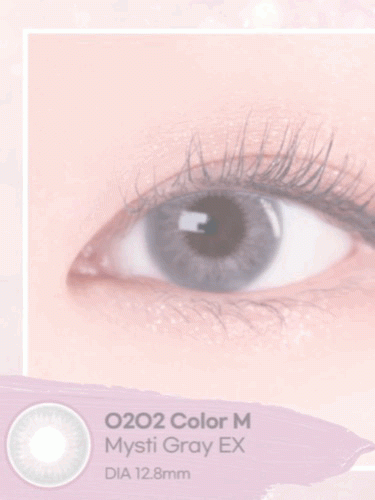 Clalen O2O2 1month color클라렌 오투오투 컬러 M  미스티 그레이 EX 2P한달착용 컬러렌즈 / 12.8mm