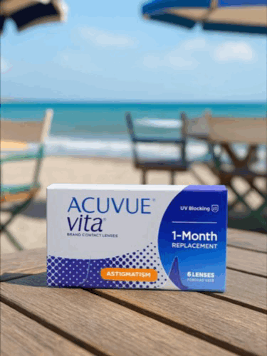 아큐브 한달용 비타 난시용 (6개) 한달용 난시용 투명렌즈