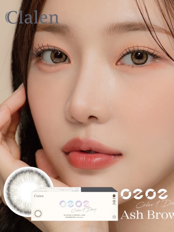 Clalen O2O2 1Day color클라렌 오투오투 원데이 에쉬 브라운 EX 30P하루용 컬러렌즈/12.9mm