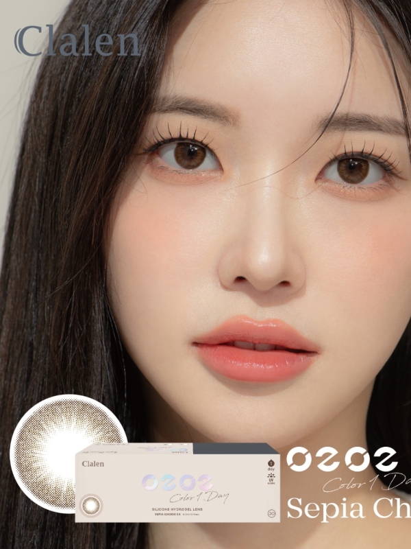Clalen O2O2 1Day color클라렌 오투오투 원데이 세피아 초코 EX 30P하루용 컬러렌즈/12.9mm