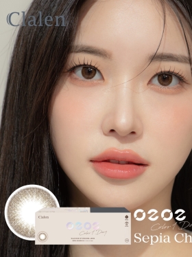 Clalen O2O2 1Day color클라렌 오투오투 원데이 세피아 초코 EX 30P하루용 컬러렌즈/12.9mm
