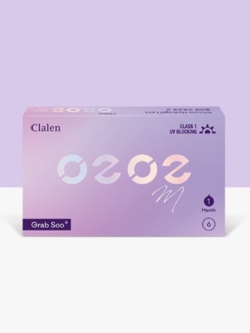 클라렌 O2O2 그랩수 2P/6P한달용 투명렌즈/ 근시용
