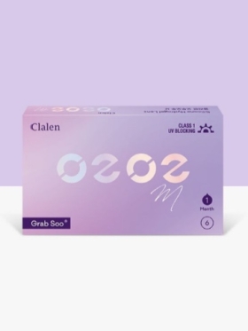 클라렌 O2O2 그랩수 2P/6P한달용 투명렌즈/ 근시용