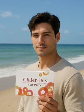 Clalen IRIS 1Day color클라렌 원데이 아이리스 소울브라운 대용량 90P하루용 컬러렌즈/12.9mm